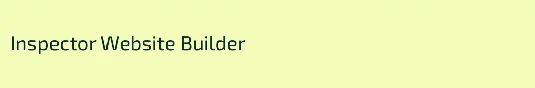 Inspector Website Builder